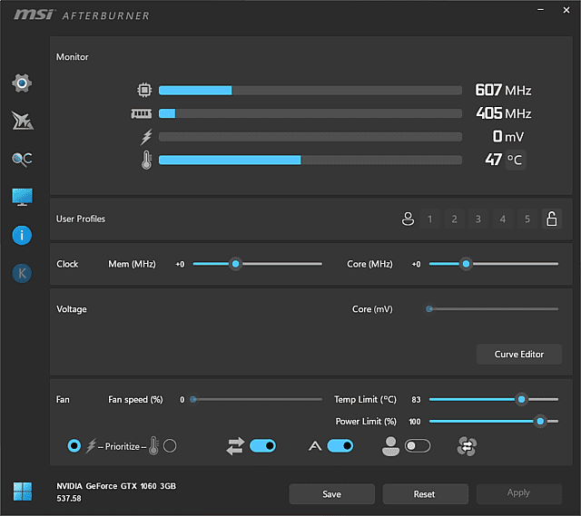 MSI Afterburner(微星显卡超频软件) v4.6.6.16757 最新版